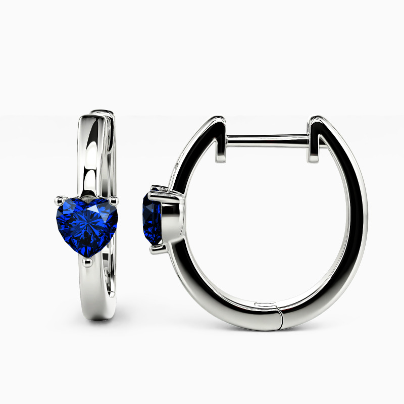 "Only Love For you " Heart Cut Hoop Earrings