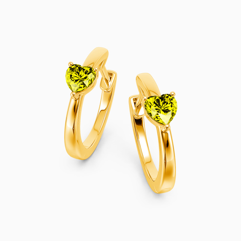 "Only Love For you " Heart Cut Hoop Earrings