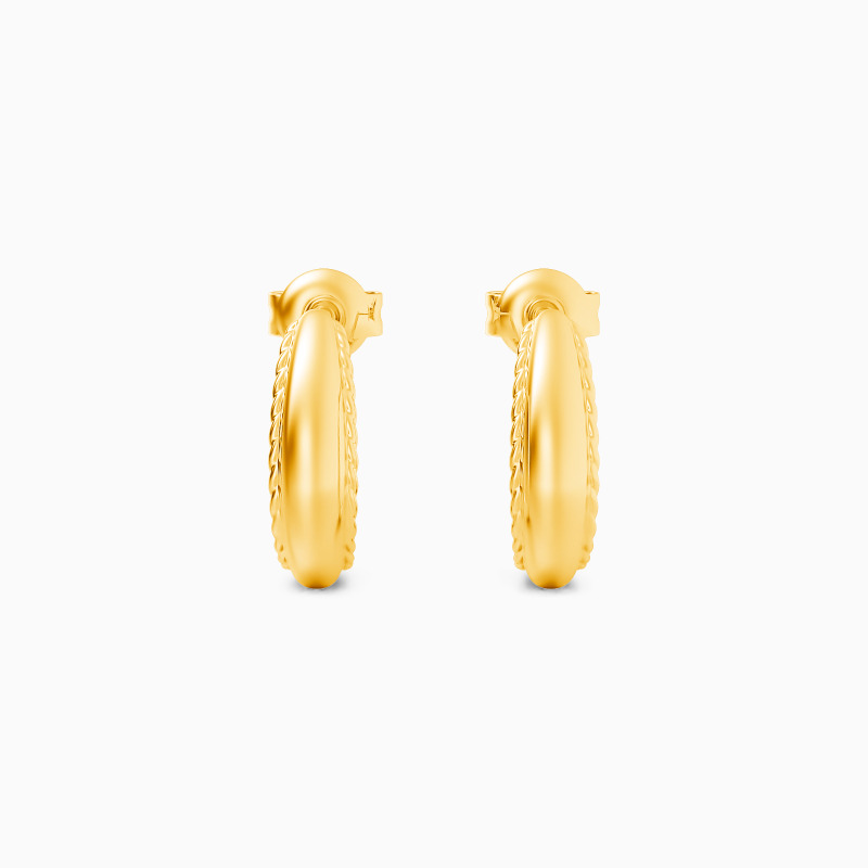 「さりげない輝き」フープイヤリング