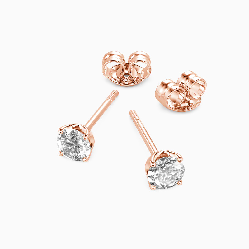 "My Wish For You" Round Cut Stud Earrings