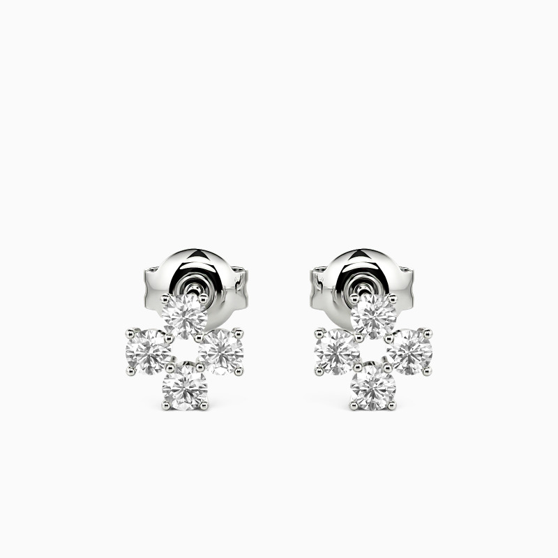 "The Best of Us" Round Cut Celestial Stud Earrings
