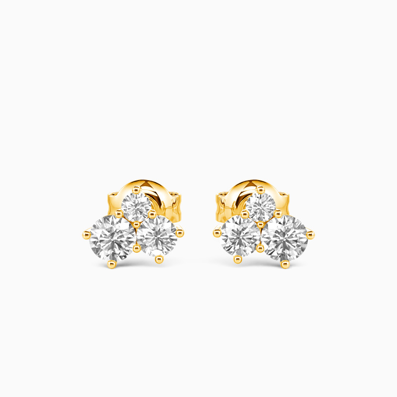 "Love Eternity" Round Cut Cluster Stud Earrings