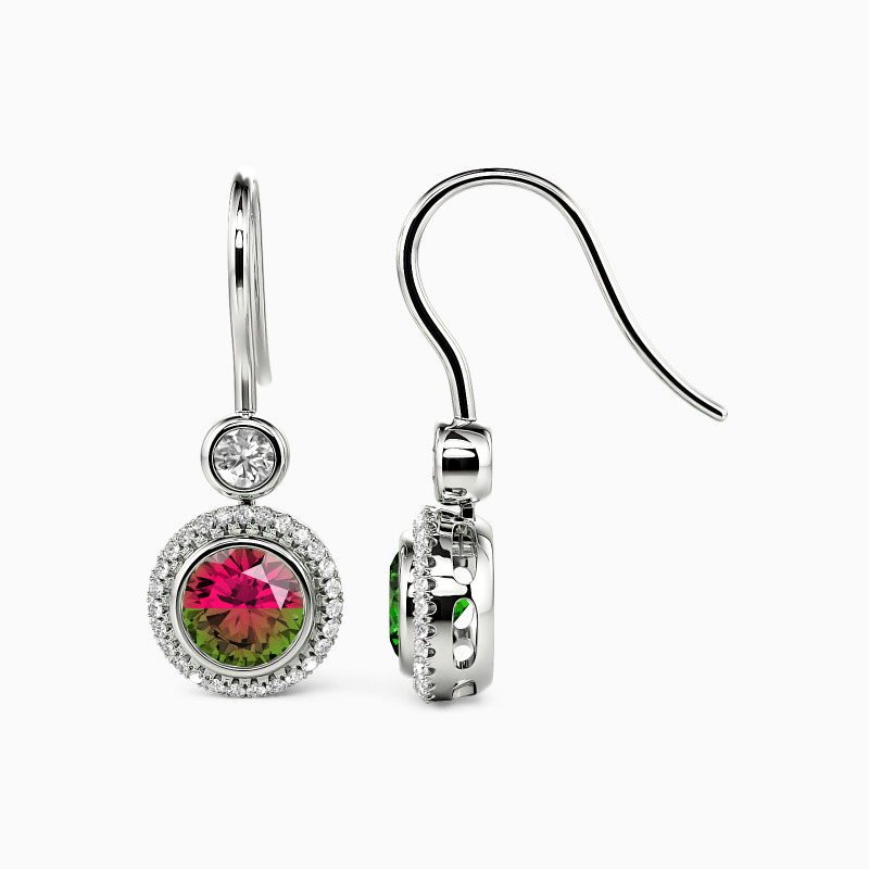 "Sparkle From The Sky" Round Cut Drop Earrings