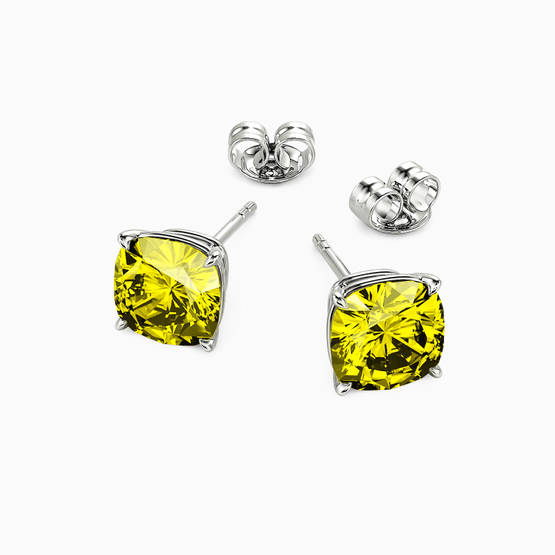 "Starry Splendor" Cushion Cut Stud Earrings