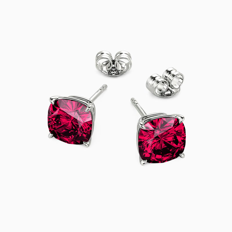 "Starry Splendor" Cushion Cut Stud Earrings