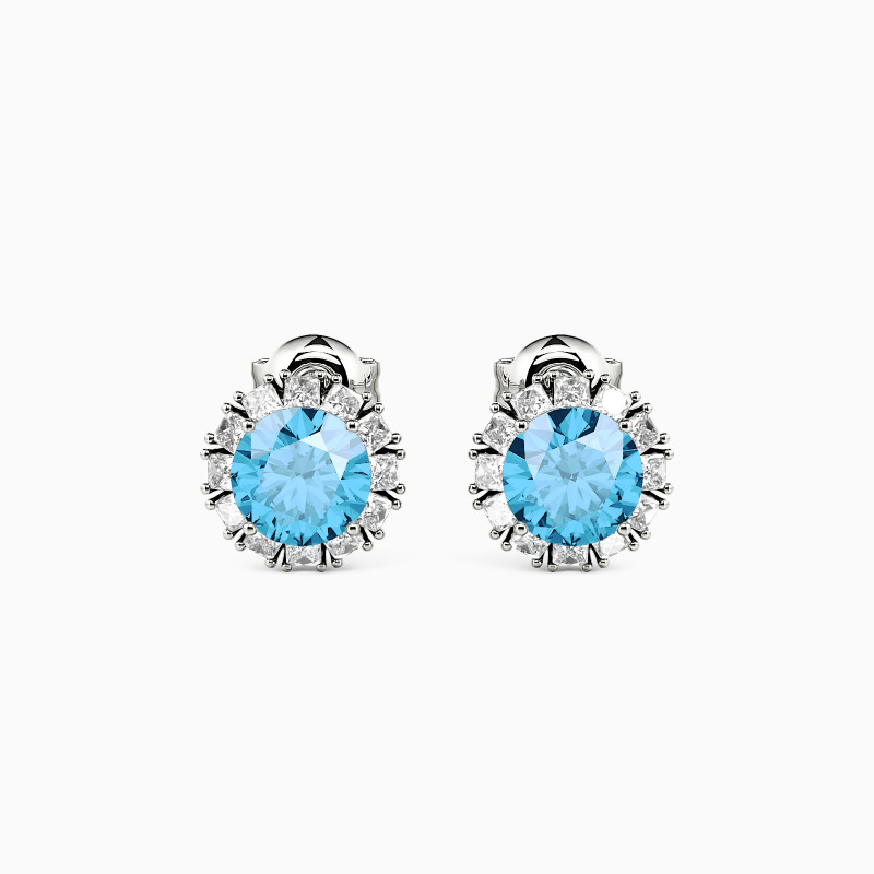 "Talk To Me Softly" Round Cut Stud Earrings