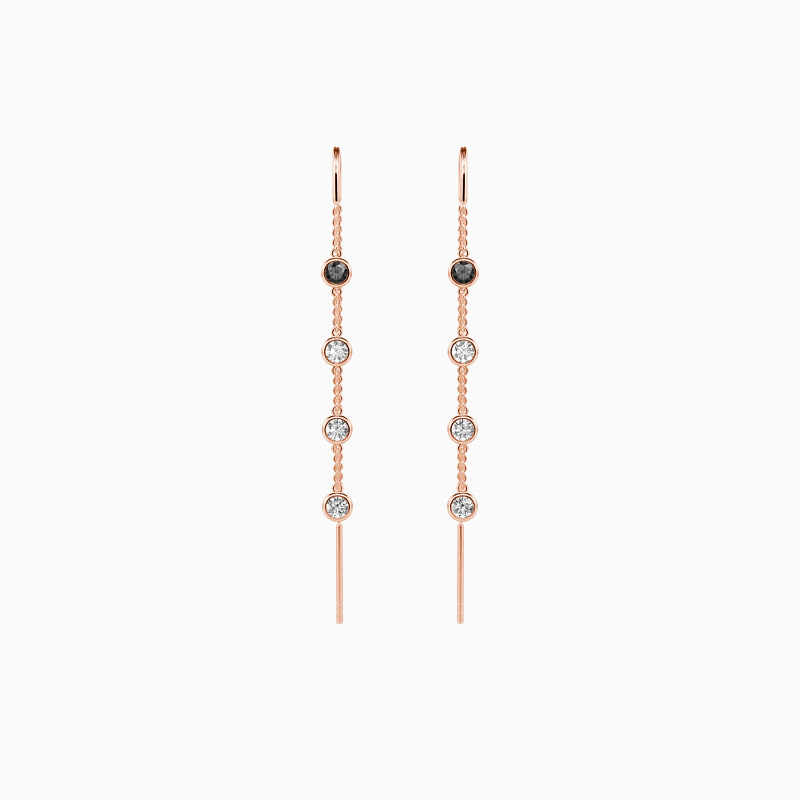 "Take Me As I Am" Round Cut Threader Earrings
