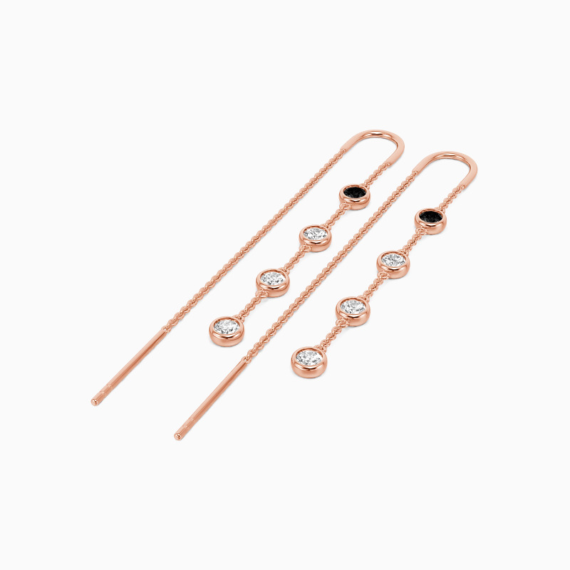 "Take Me As I Am" Round Cut Threader Earrings