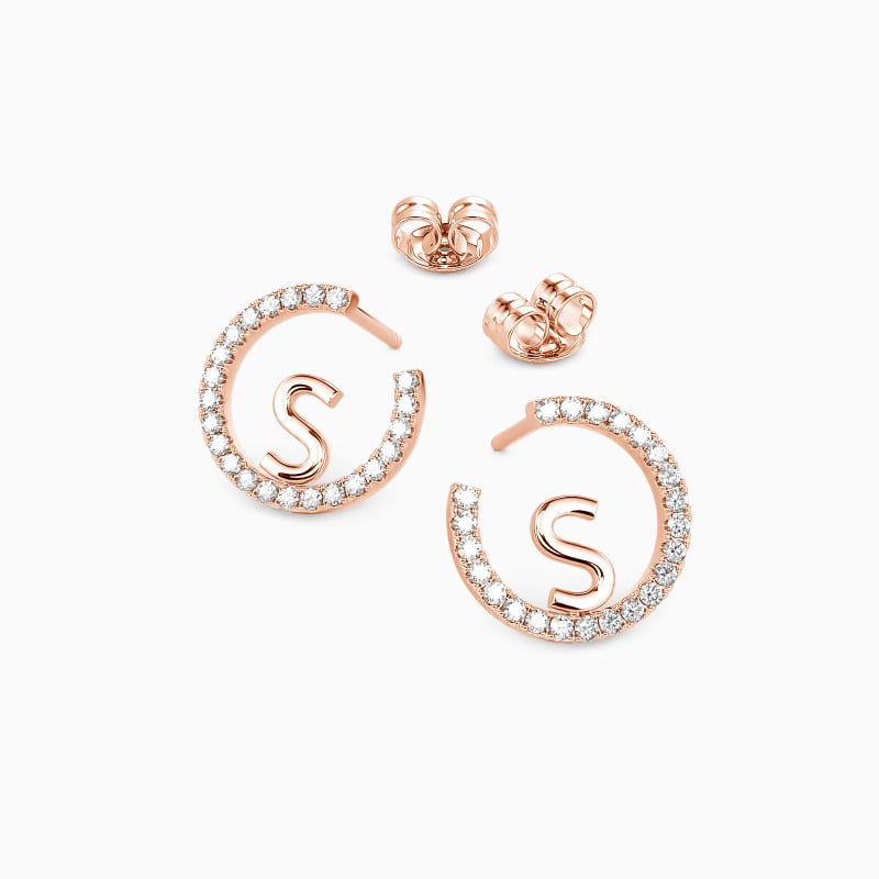 "The First Letters of Love" Initial Stud Earrings