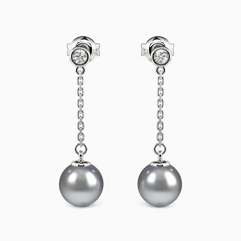"Our Special Sparkle" 8-8.5mm Freshwater Pearl Drop Earrings