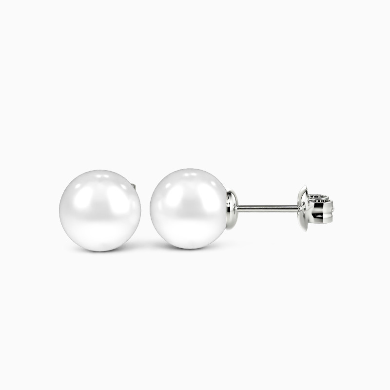 "Whispers of Devotion" 9.0-9.5mm Freshwater Pearl Stud Earrings