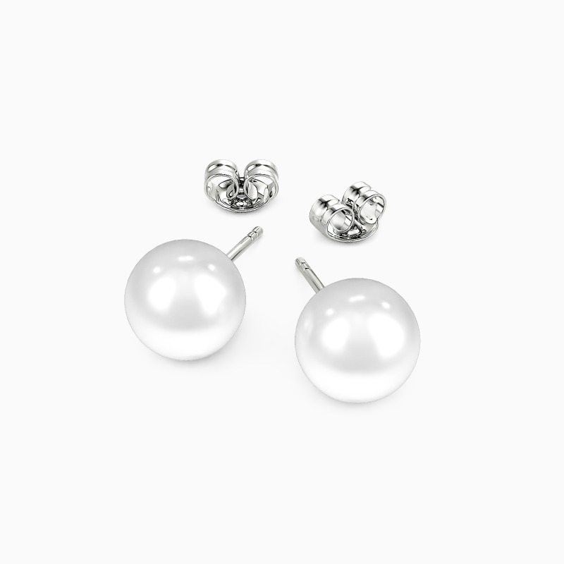 "Whispers of Devotion" 9.0-9.5mm Freshwater Pearl Stud Earrings