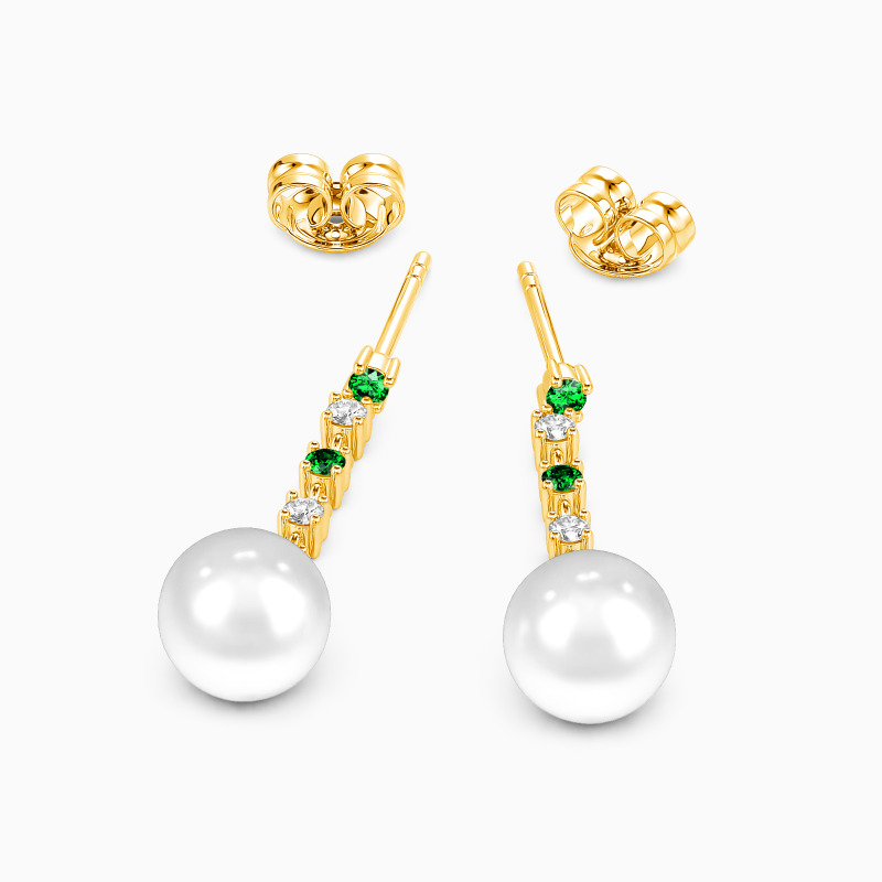 "Sea Mist" 7.5-8.0mm Freshwater Pearl Drop Earrings