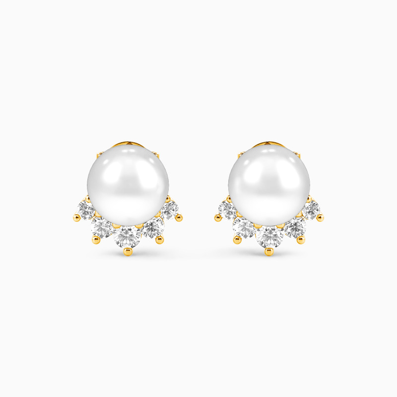 「パール・グレイス」7.5-8.0mm 淡水パールスタッドイヤリング