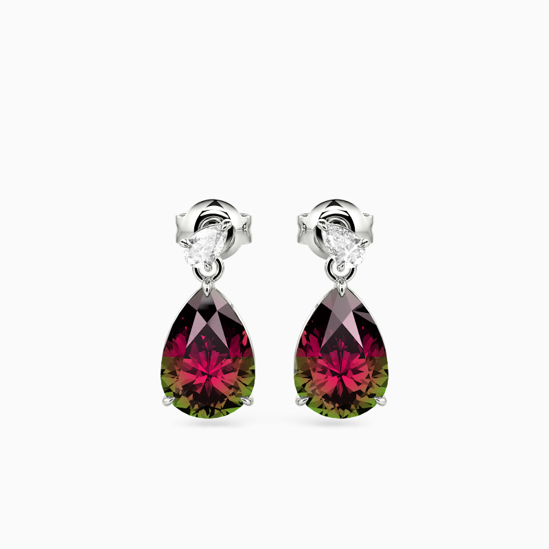 "Pluie Chuchotante" Boucles d'oreilles goutte Toi Et Moi taille Poire