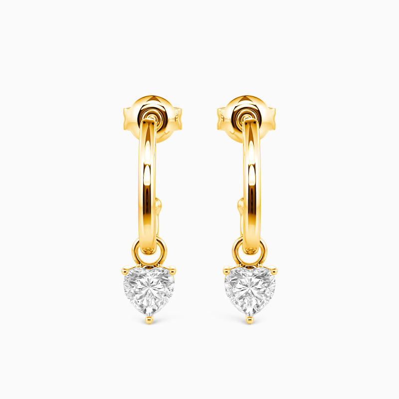「美しい輝き」ハットカット フープ ピアス