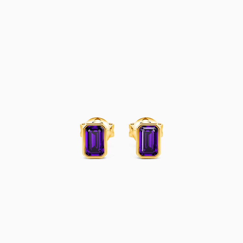 "Solitude" Emerald Cut Stud Earrings
