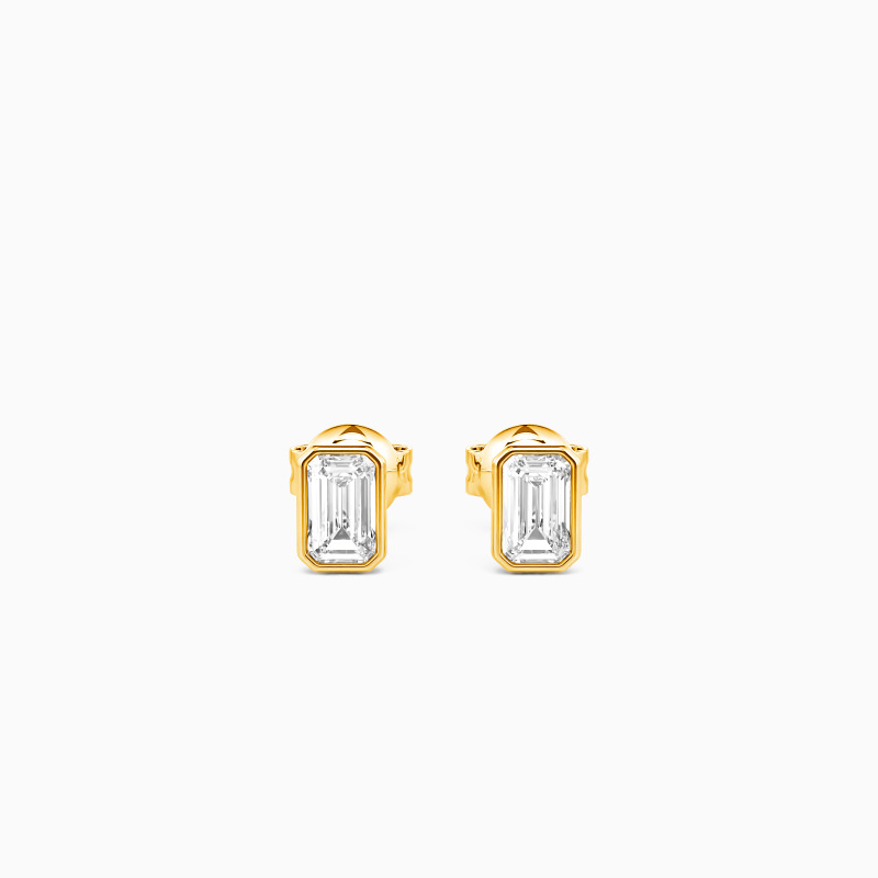 "Solitude" Emerald Cut Stud Earrings