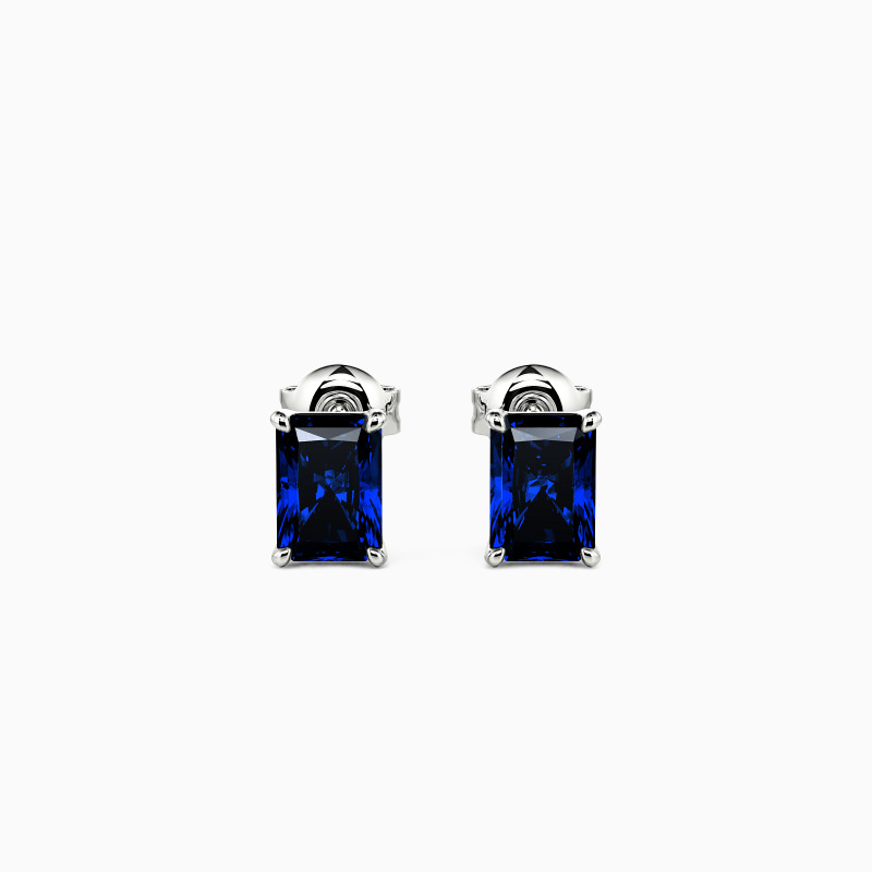 "Silent Poetry" Radiant Cut Stud Earrings