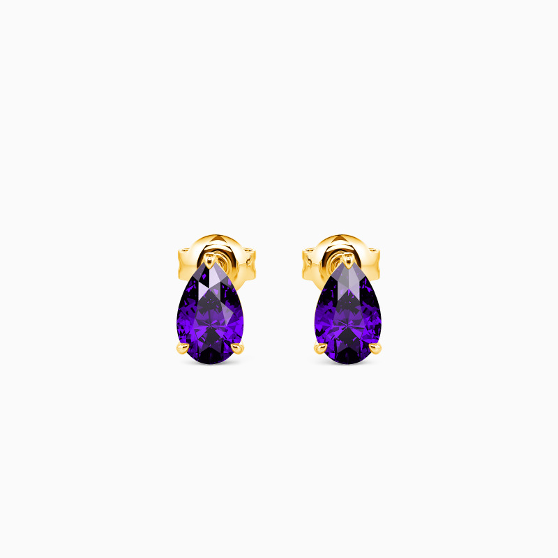 "First Met" Pear Cut Stud Earrings