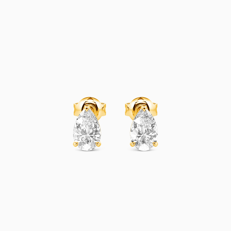 "First Met" Pear Cut Stud Earrings