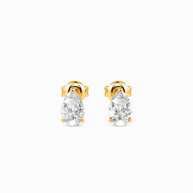 "First Met" Pear Cut Stud Earrings