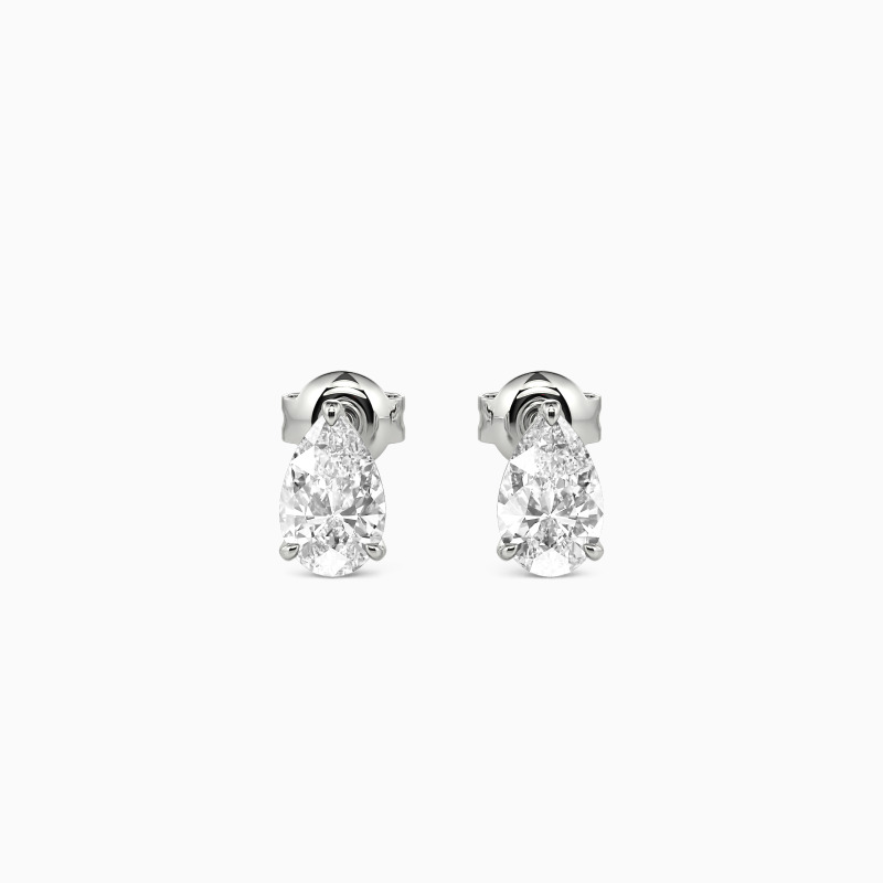 "First Met" Pear Cut Stud Earrings