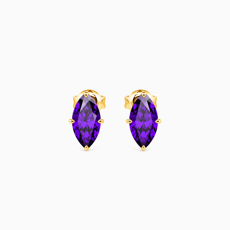 "Lone Star" Marquise Cut Stud Earrings