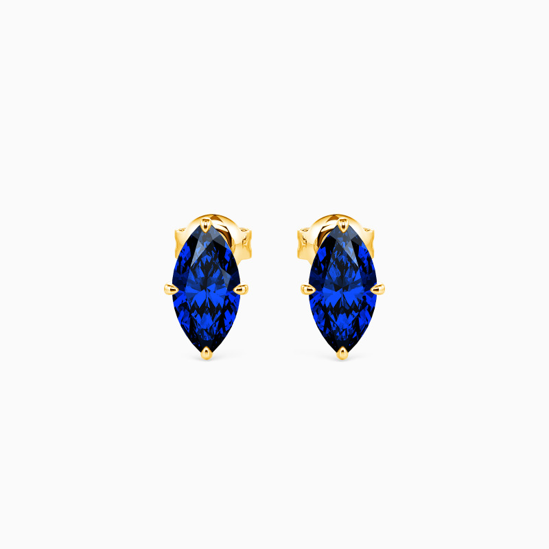 "Lone Star" Marquise Cut Stud Earrings