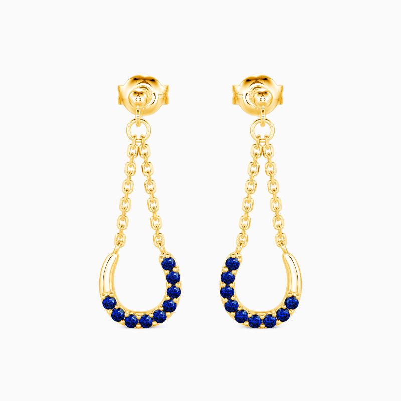 "Aura of Luck" Horseshoe Drop Earrings