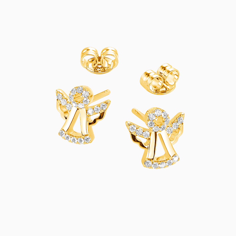 "Serene Angel" Round Cut Stud Earrings