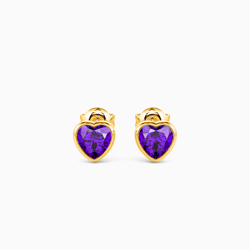 "Dear Me" Heart Cut Stud Earrings