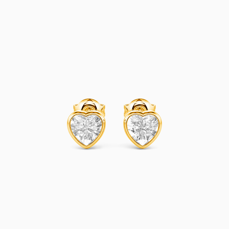 "Dear Me" Heart Cut Stud Earrings