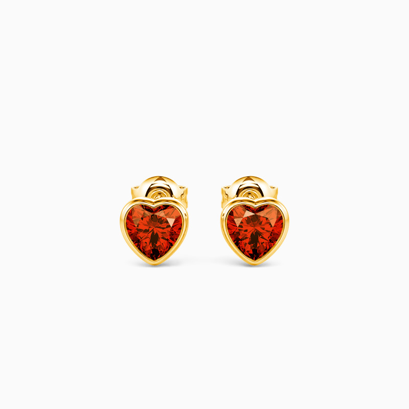 "Dear Me" Heart Cut Stud Earrings