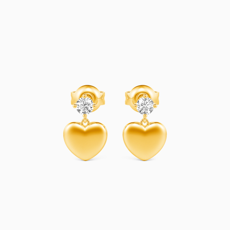"Love is All About" Round Cut Drop Earrings