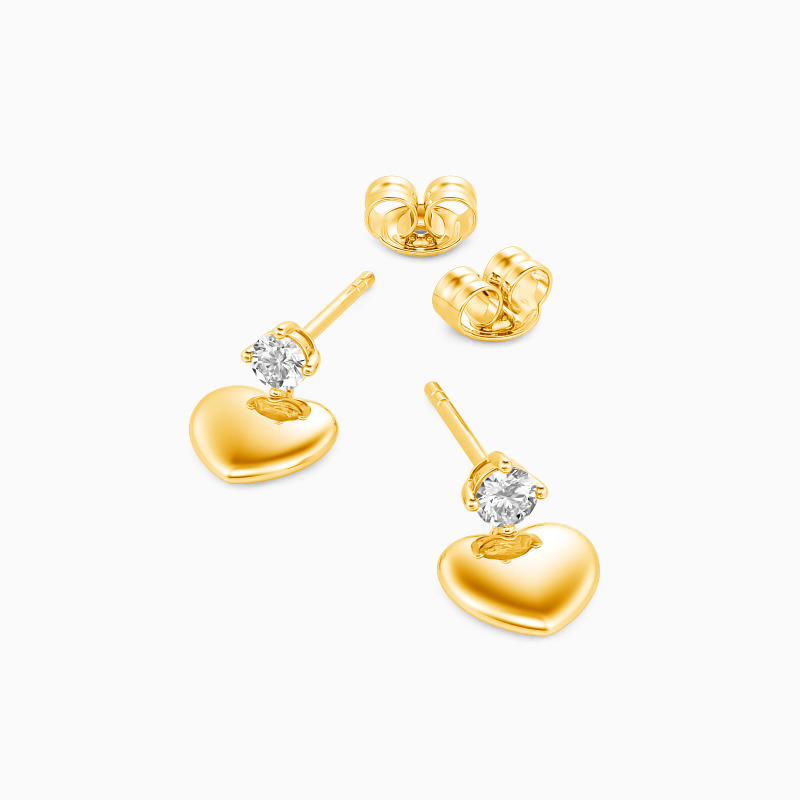 "Love is All About" Round Cut Drop Earrings