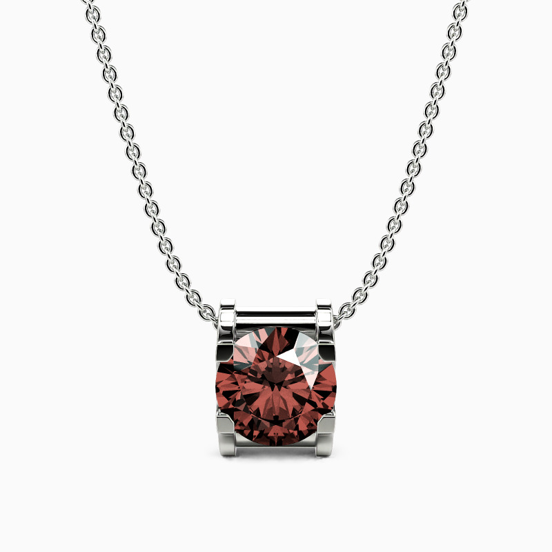 「静かな美しさ」モアサナイト 一粒 ネックレス 45cm 1.0ct