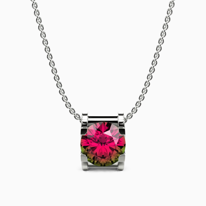 「静かな美しさ」モアサナイト 一粒 ネックレス 45cm 1.0ct