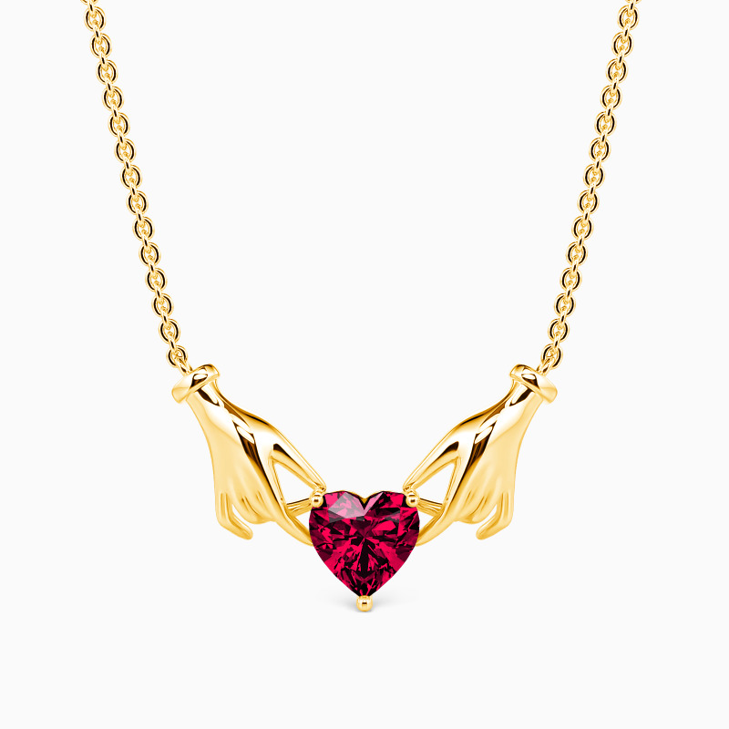 "Dedication Of Love" Heart Cut Necklace