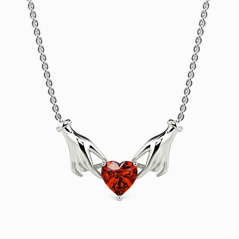 "Dedication Of Love" Heart Cut Necklace