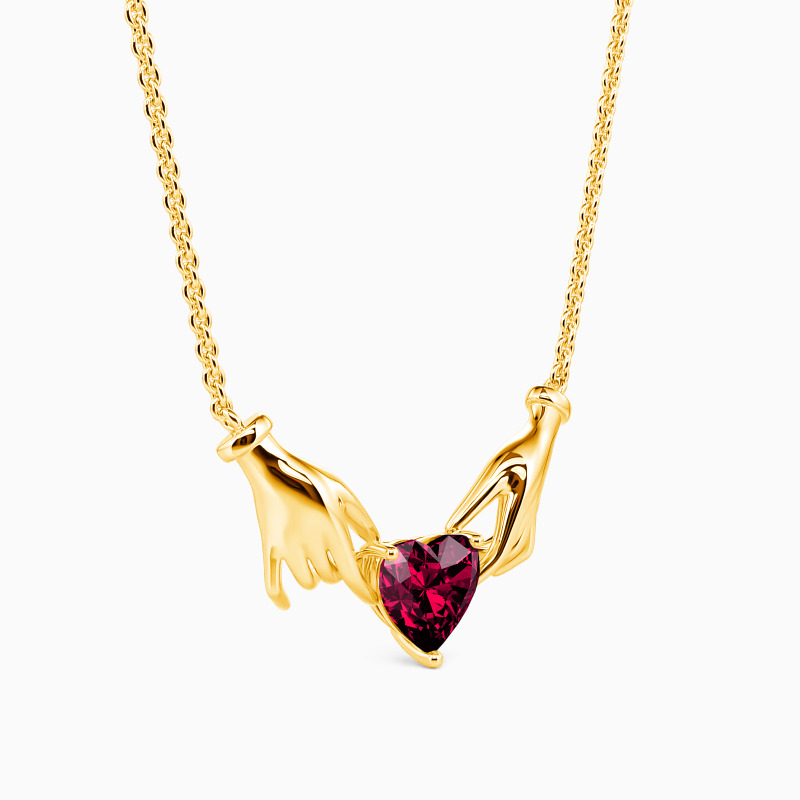 "Dedication Of Love" Heart Cut Necklace