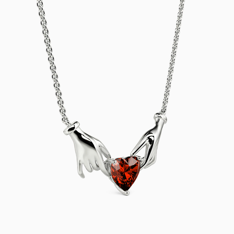 "Dedication Of Love" Heart Cut Necklace
