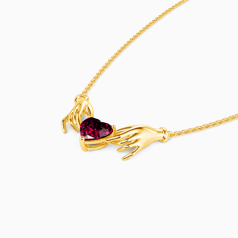"Dedication Of Love" Heart Cut Necklace