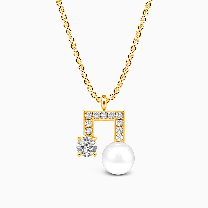 "Love Around the Corner" Round Cut Necklace