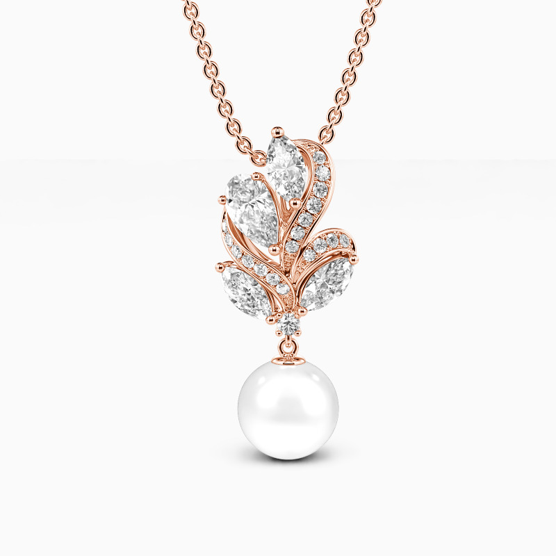 "Cœur Ardent" Collier Perle