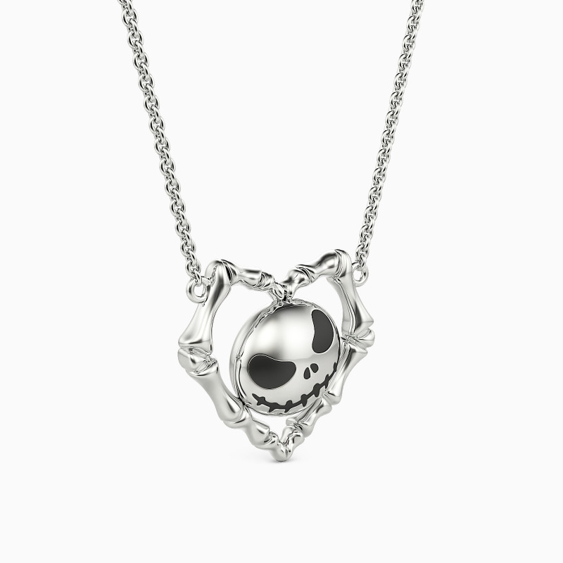 "Dark Inside My Heart" Skull Necklace