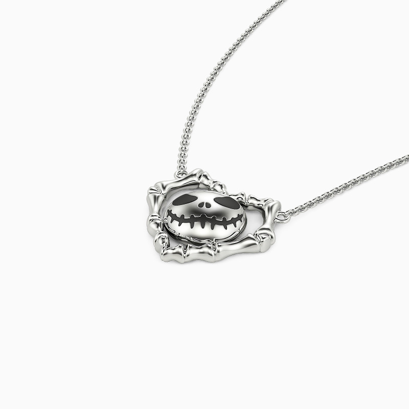 "Dark Inside My Heart" Skull Necklace