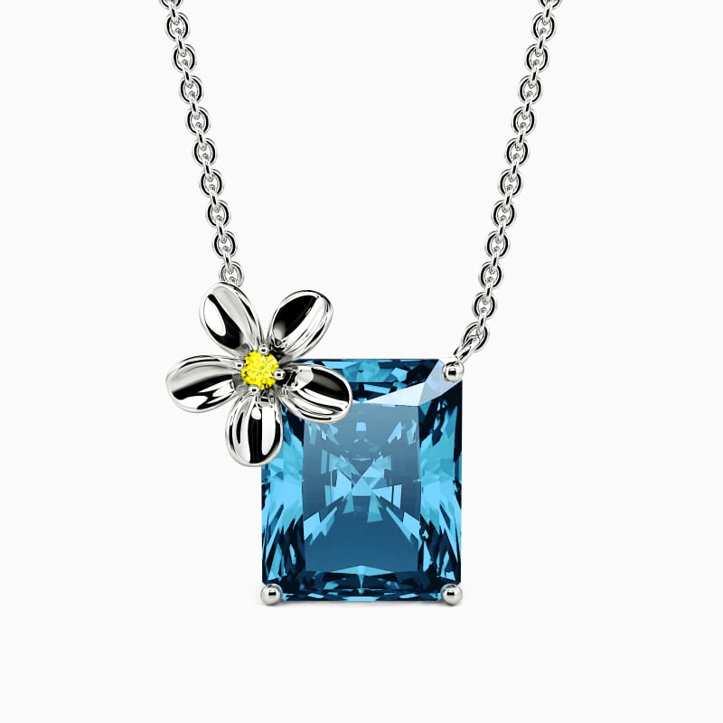 "Flower Of The Sea" Radiant Cut Necklace
