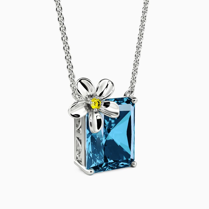 "Flower Of The Sea" Radiant Cut Necklace
