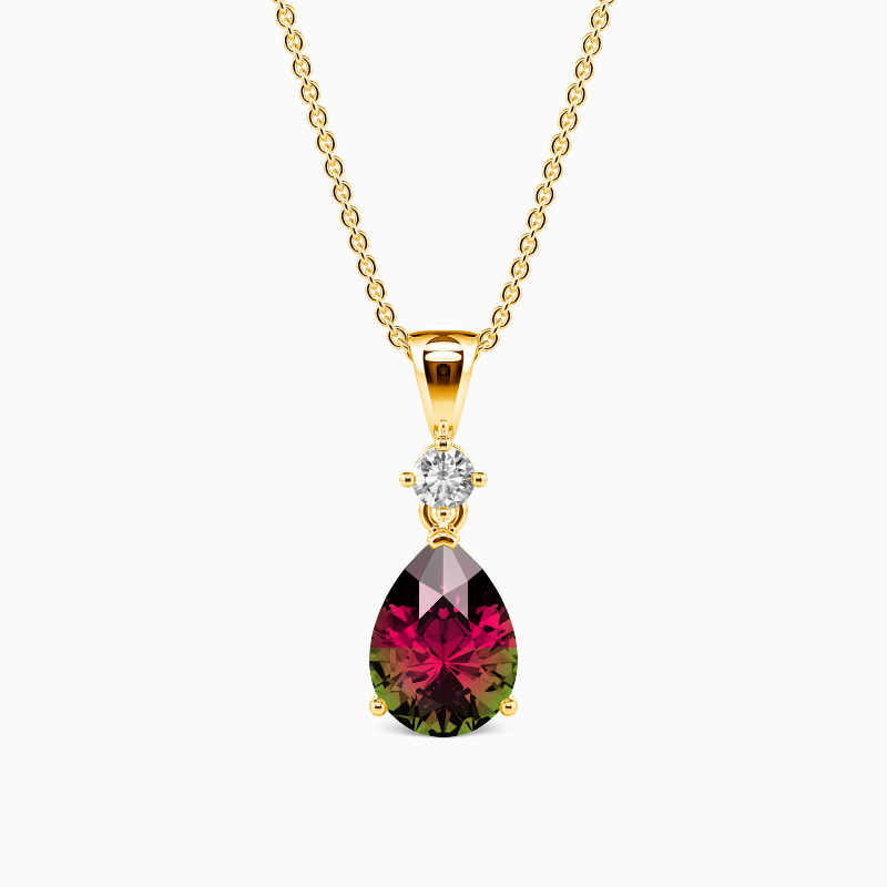 「シンプルで美しい」ペアカット ペンダント ネックレス 2.0ct 45cm